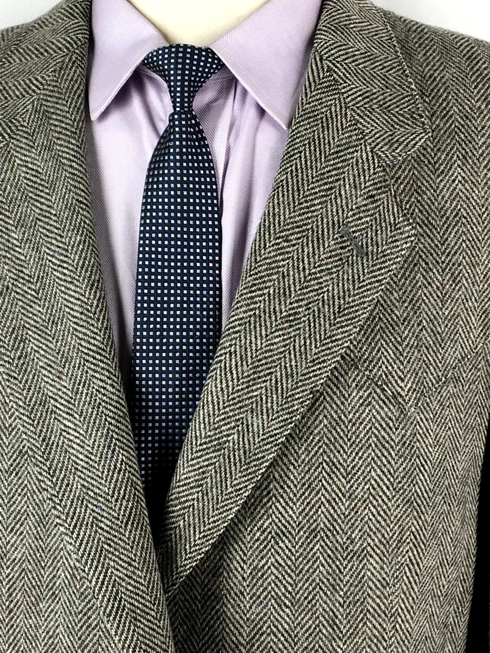 44L Farah Western Wear Vintage 2 Bttn Wool Tweed Blazer Sport Coat Heather Gray